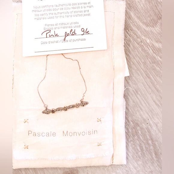 Pascale No. 1 Diamond Bar Necklace in Rose Gold - Picture 3 of 8